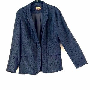 Dana Buchman Black Laced Textured Women's Blazer Size 10